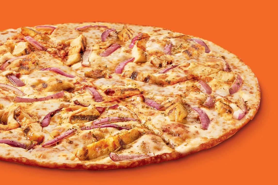 Pizza au poulet barbeque à croûte mince moyenne 12"  / Medium 12" Thin Crust BBQ Chicken Pizza