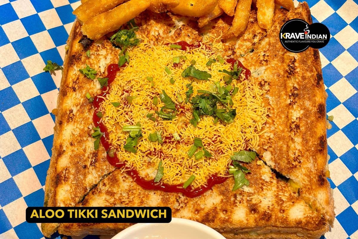 Beetroot Tikki & Cheese Sandwich (1 order)