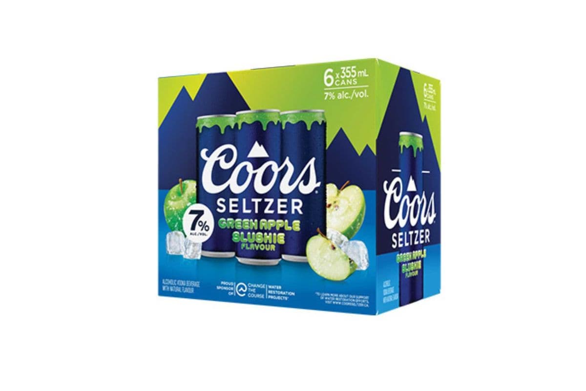 Coors Seltzer Slushie Green Apple (6 x 355ml)