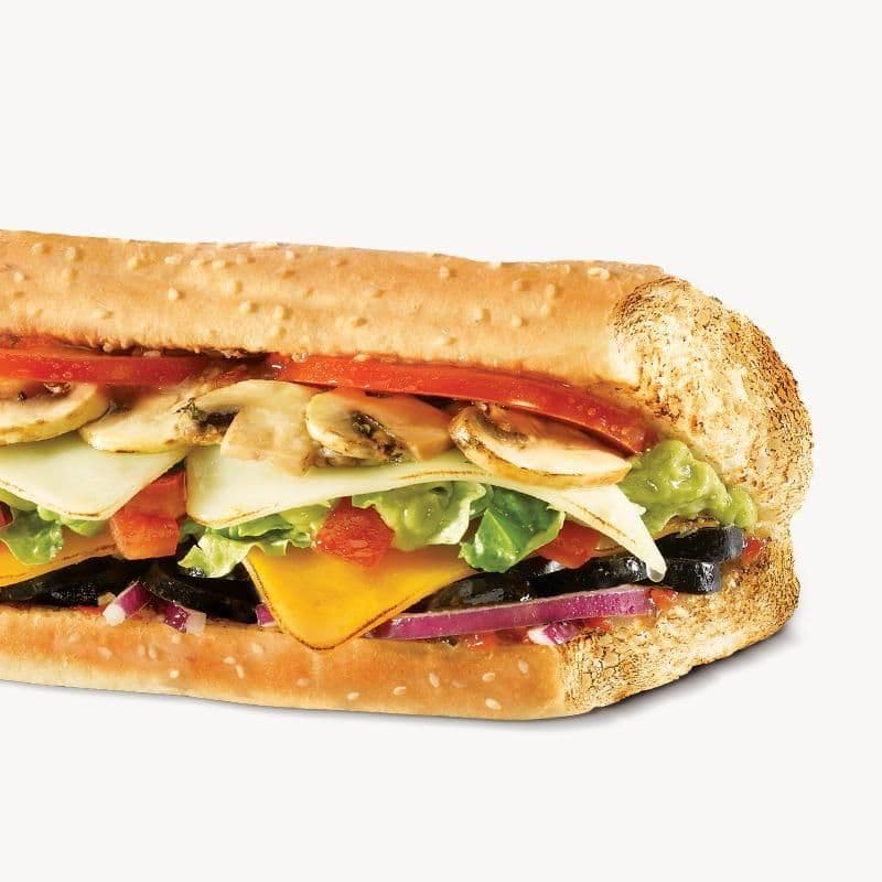 9" Sub Veggie Guacamole Sub