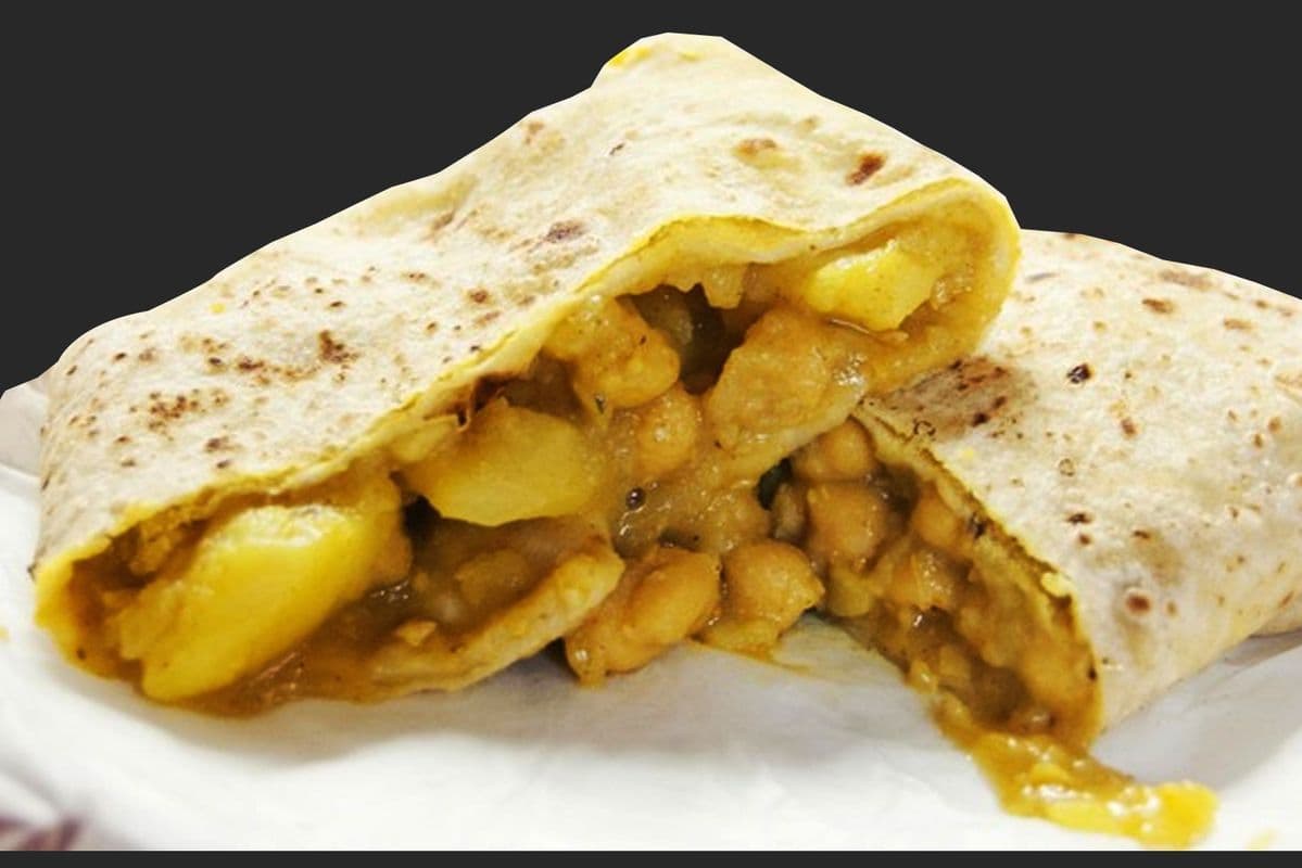Chana and Potatoes Roti