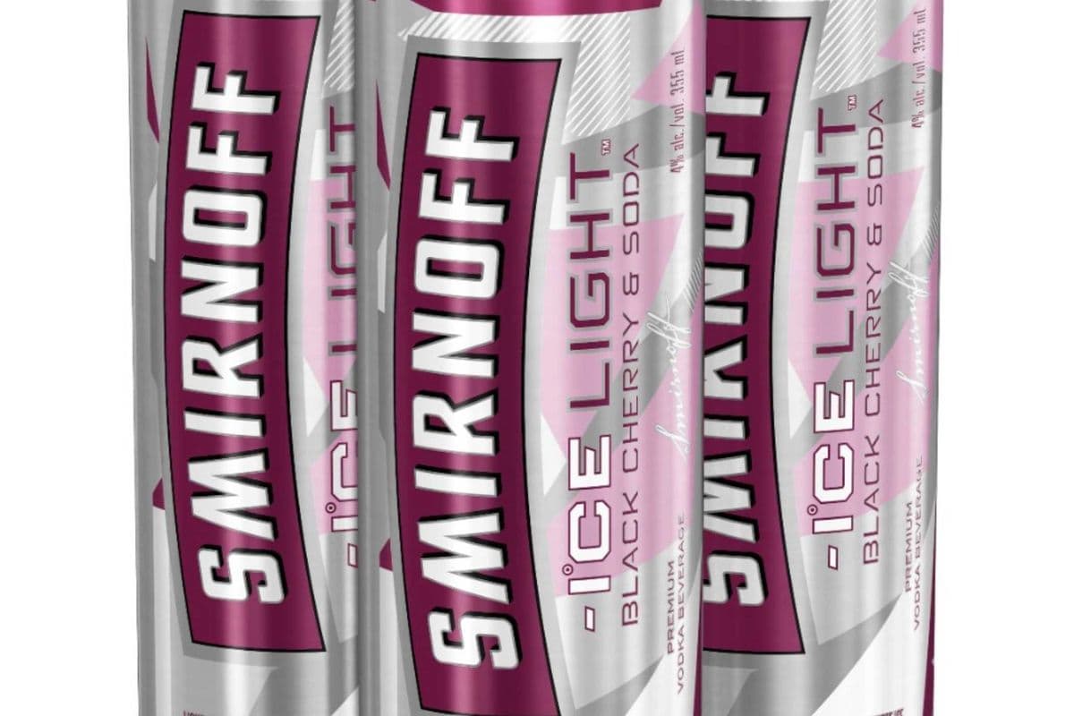 Smirnoff Ice Light Black Cherry (4 x 355 ml Cans)