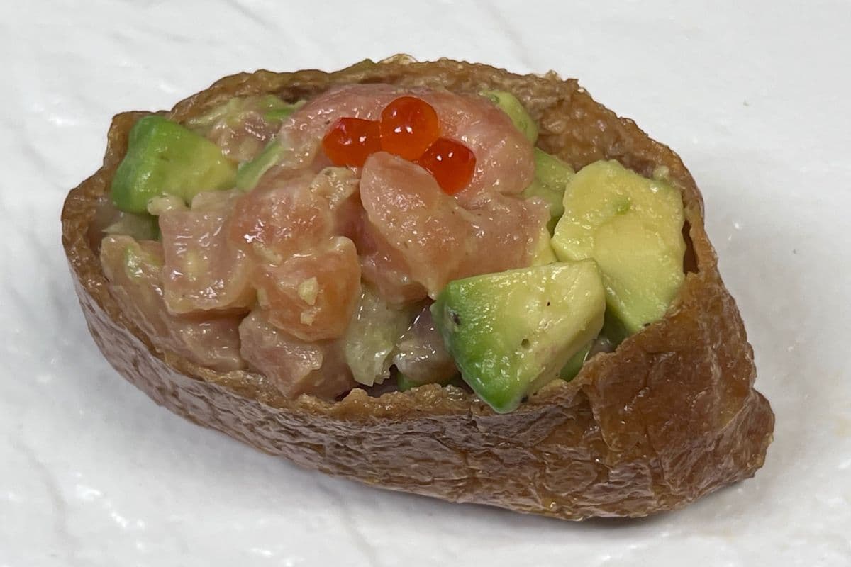 Salmon Salad Inari Sushi 三文鱼沙拉寿司