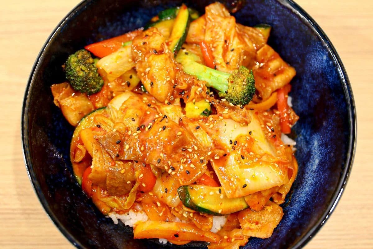 Pork with Kimchi Donburi