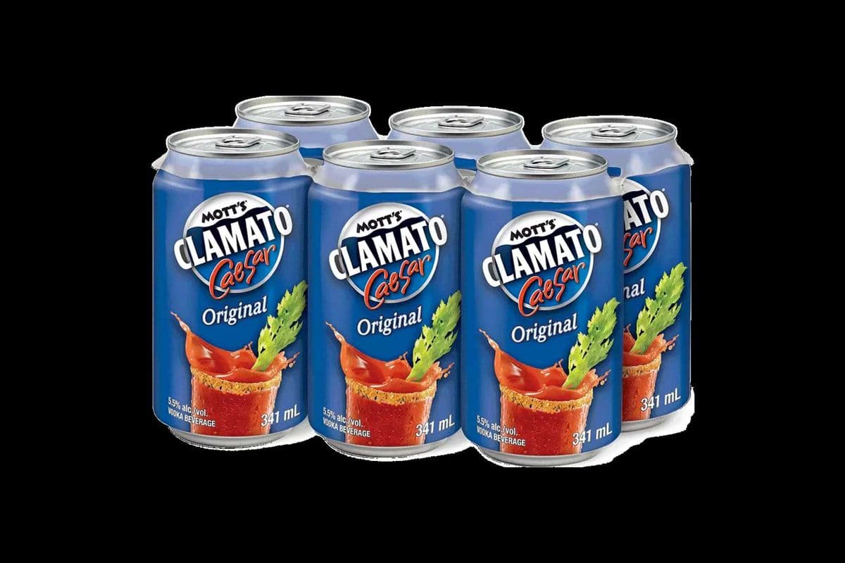 MOTT'S CLAMATO CAESAR ORIGINAL (6 x 341ML CANS) (6 x 355ML)