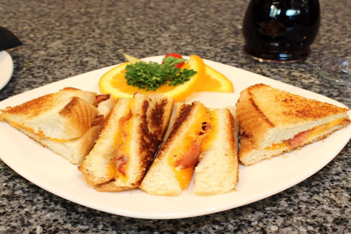 Grilled Cheese and Bacon Sandwich