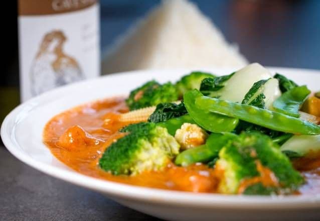 Red Vegetable Curry with Rice