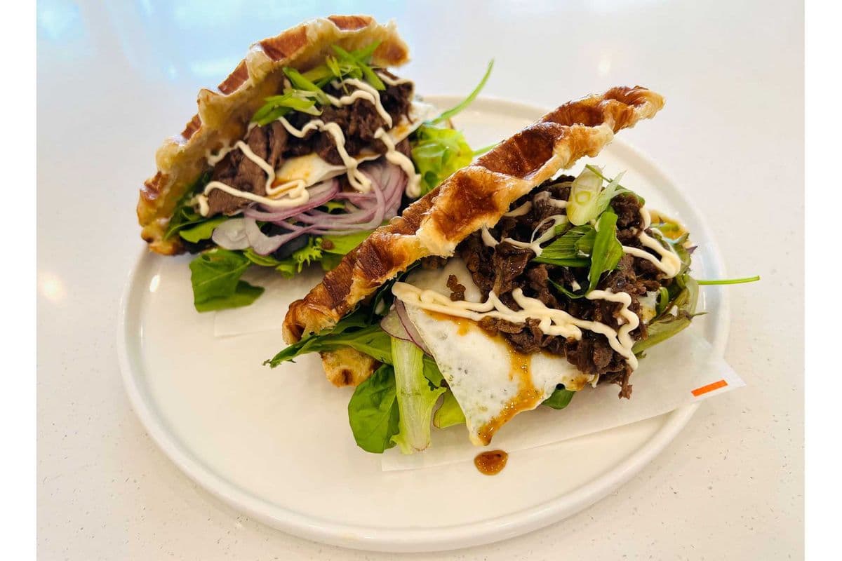Croffle Beef Teriyaki Sandwich