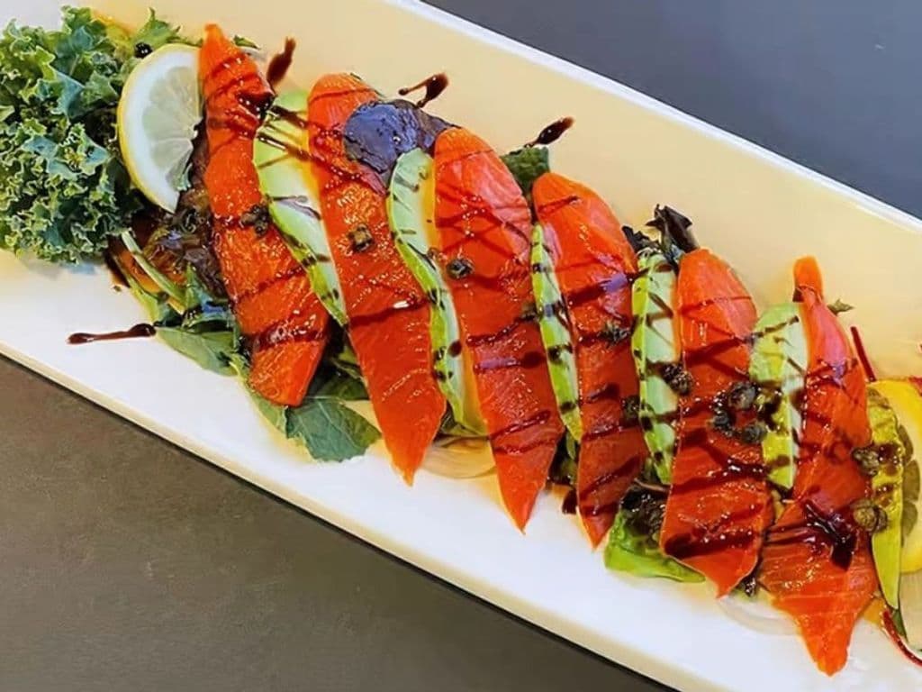 Salmon Carpaccio with Truffle Oil