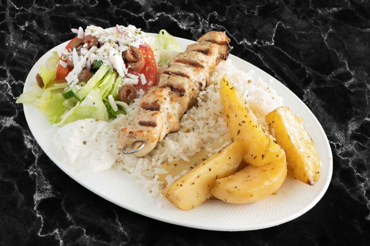 Chicken Souvlaki Dinner