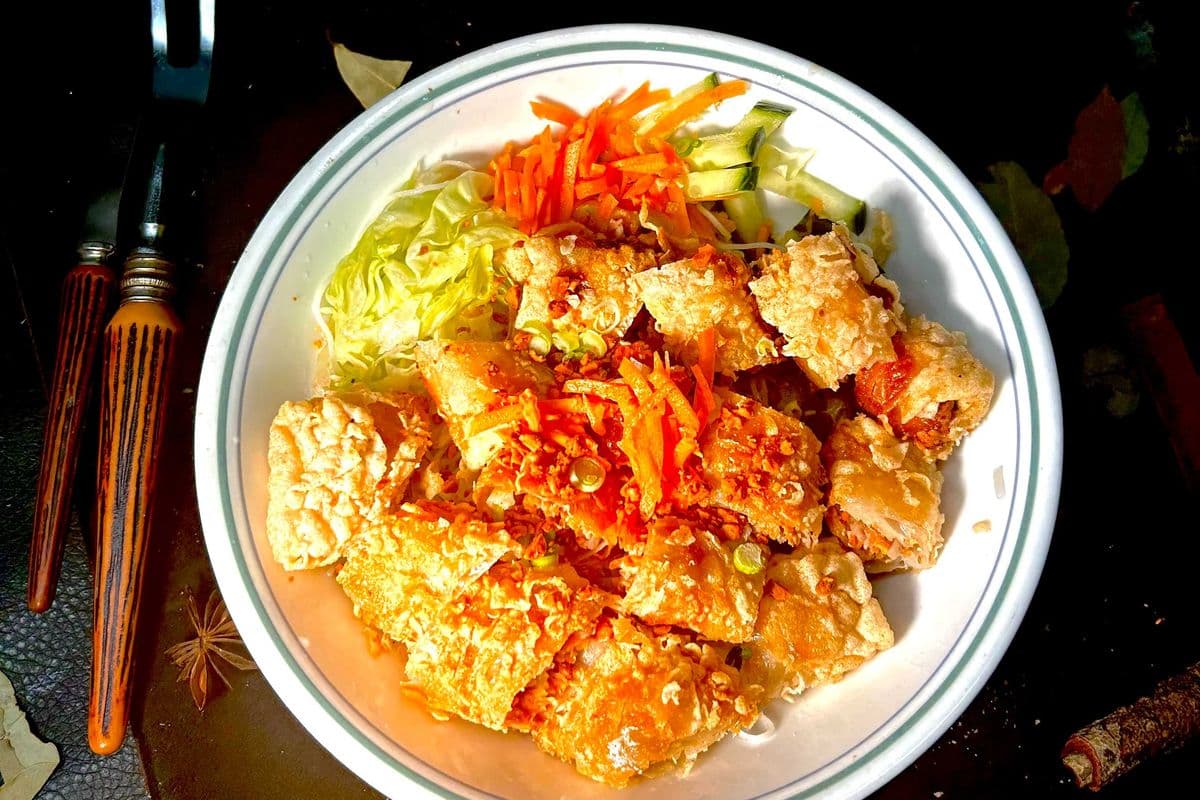 53. With Spring Rolls