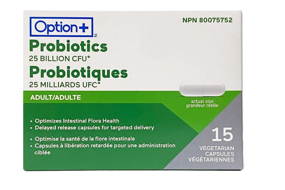 OPTION+ PROBIOTICS 25 BILLION CFU VEGETARIAN ADULT CAPSULES 15 PACK (15 CAPSULES)