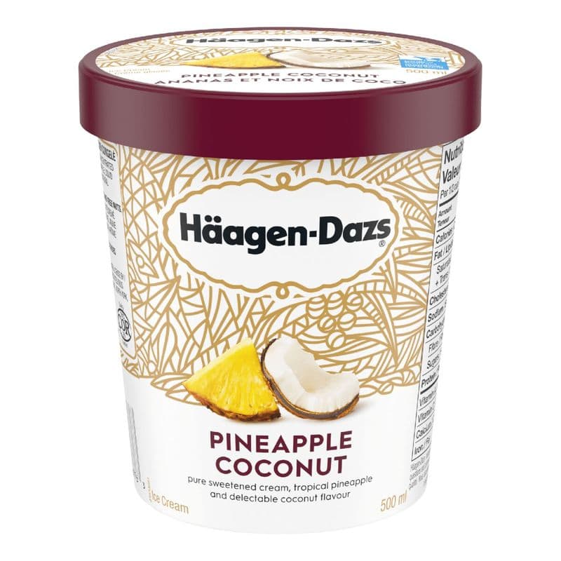Haagen-Daz Ananas et  Noix de Coco/ Haagen-Daz Pineapple Coconut