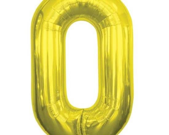 34" Gold Foil Balloon #0