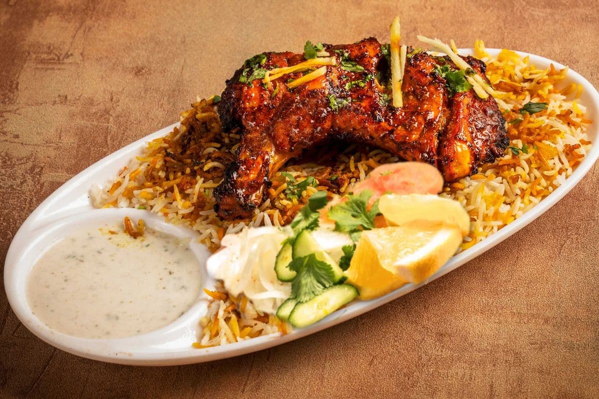 Chicken Tikka Leg Rice Platter