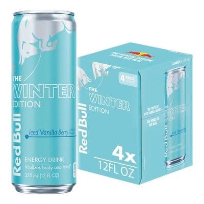Red Bull Boisson Énergisante Baie Vanillée Glacée 250ml/ Red Bull Energy Drink Iced Vanilla Berry 250ml