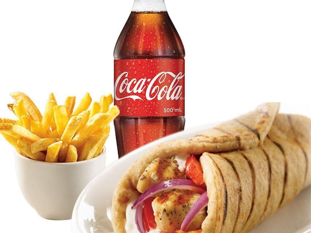 Chicken Souvlaki Pita Combo