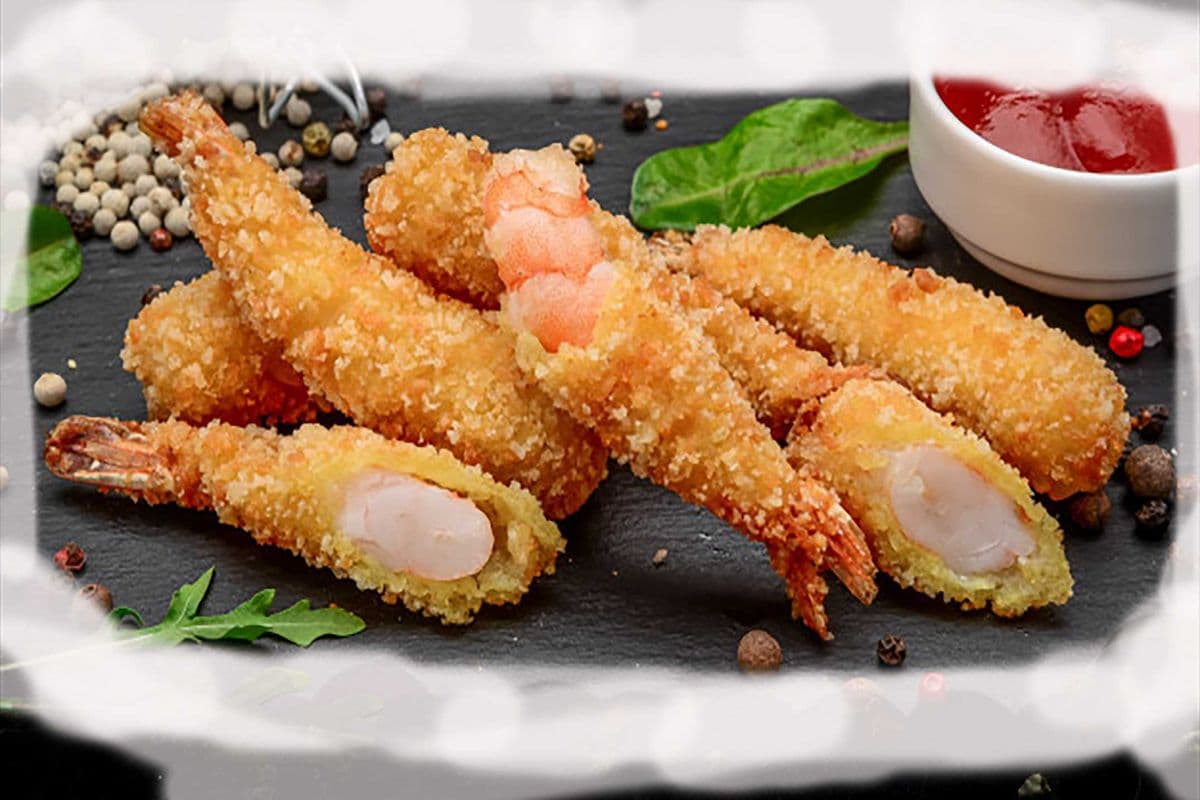 A4. Fried Shrimp (Sweet and Spicy) (4 pcs) (4 pcs. With fries)