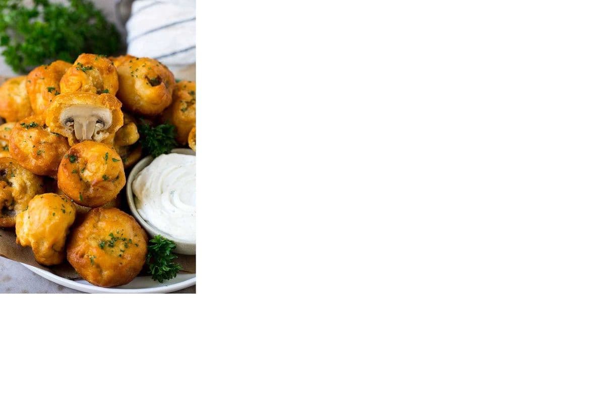 Deep Fried Mushroom Caps