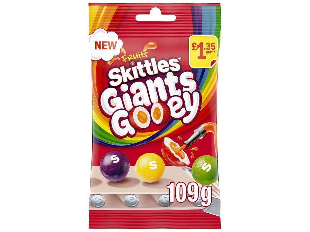Skittles Giants Gooey UK 109g Candy Bag