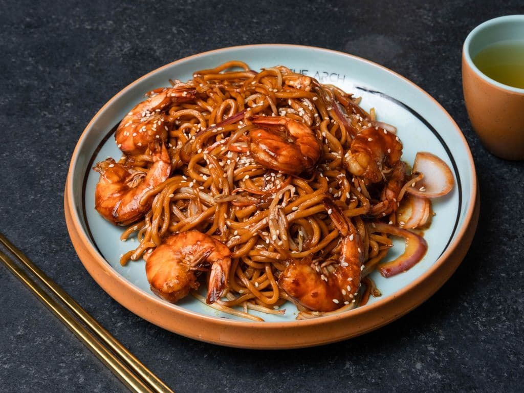 303. 鲜虾炒面 Shrimp Fried Noodle