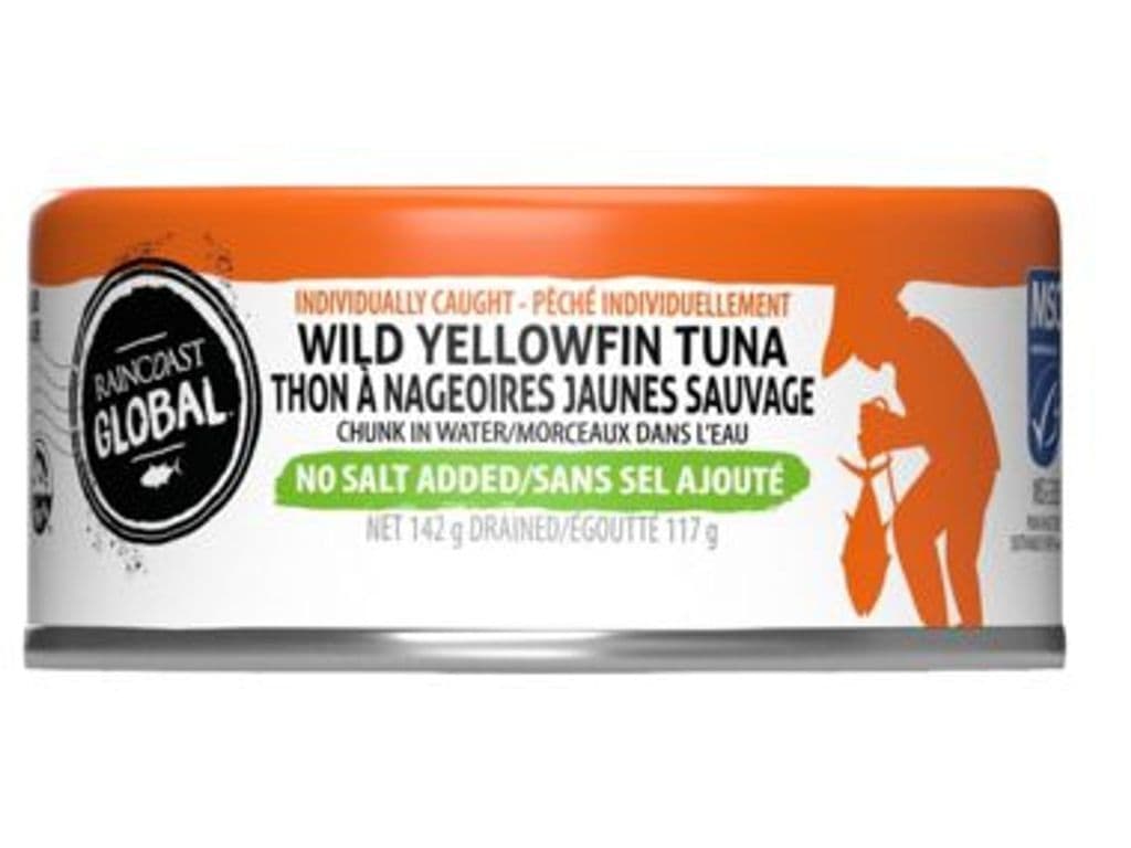 RAINCOAST WILD YELLOWFIN TUNA NO SALT 142G