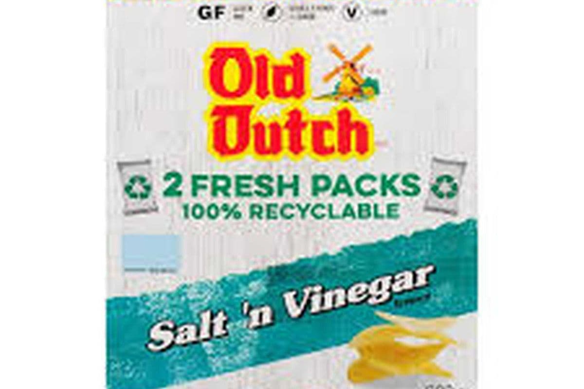 Old Dutch Salt & Vinegar BOX - 220g (2 X 110G) (220) (250 Cal)
