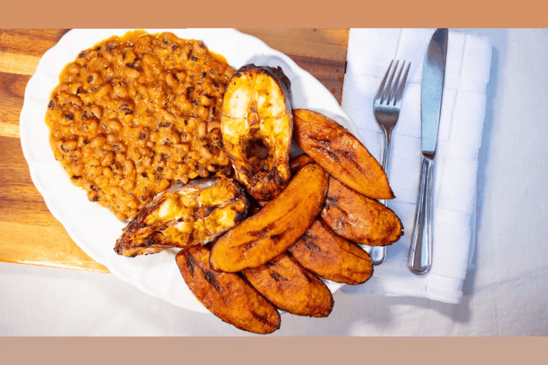 Beans Porridge and Mackerel Fish or Beef