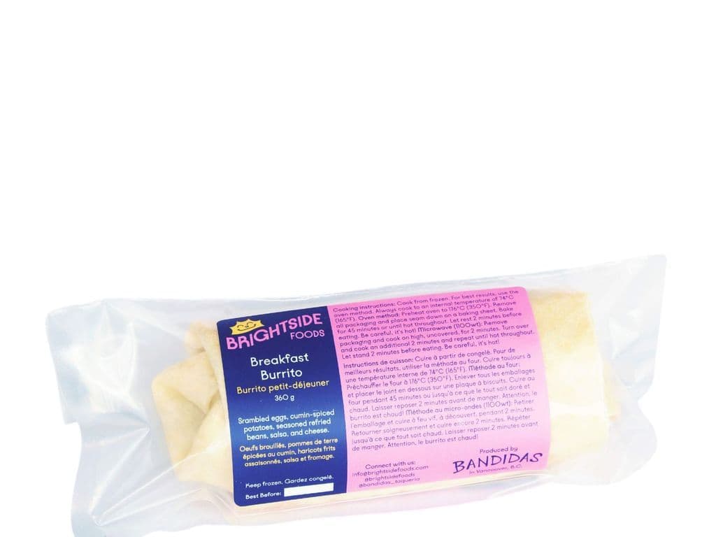 Brightside foods Breakfast Burrito 360g (frozen)