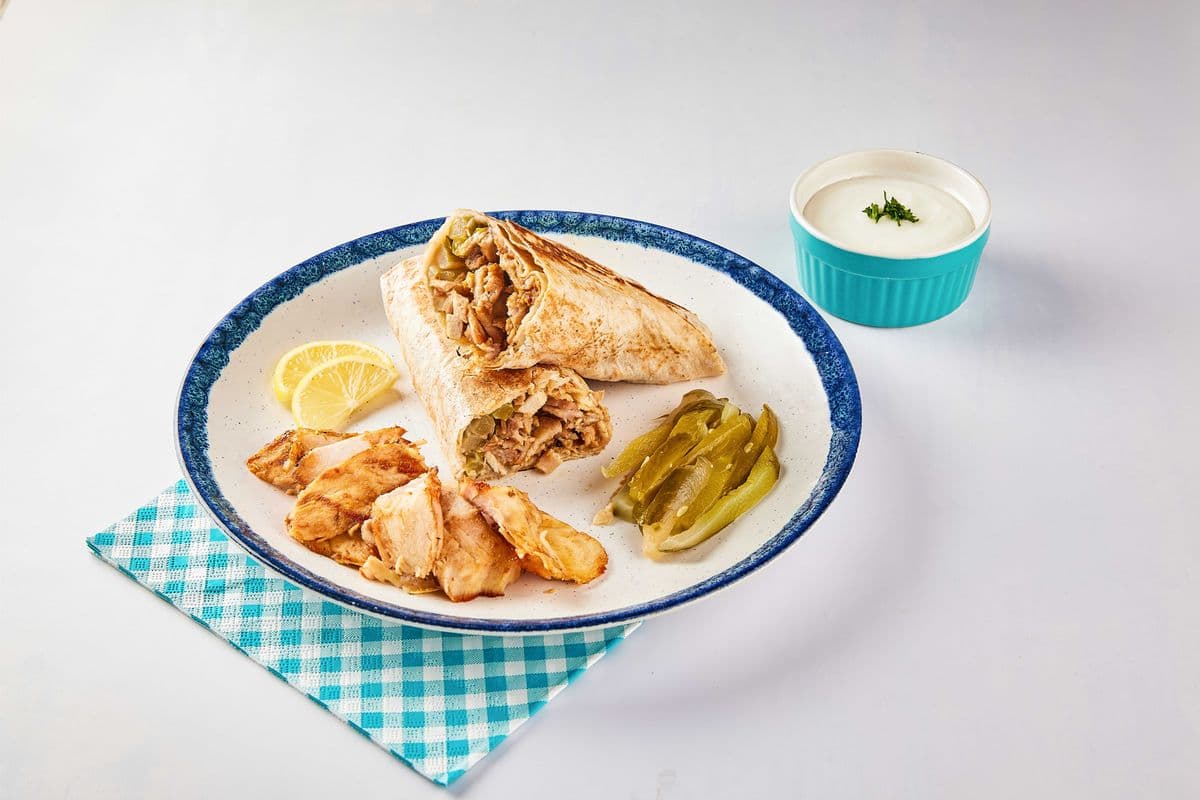 Syrian Style Chicken Shawarma Wrap