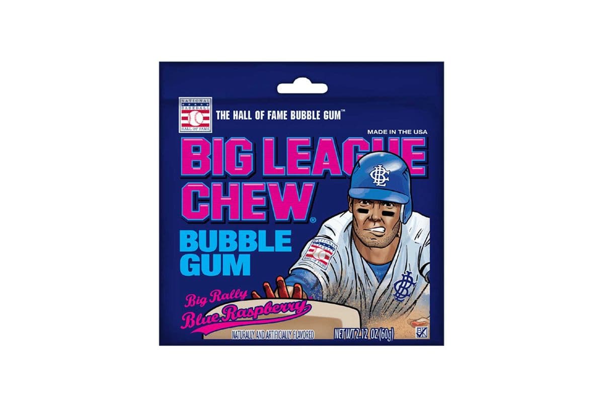 Big League Chew Bubble Gum Blue Raspberry 60g-US