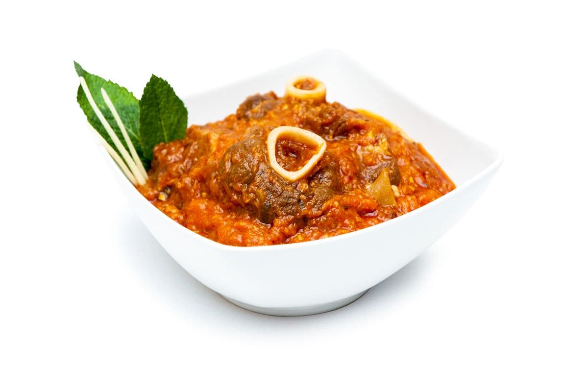 Goat Curry with Bread and Rice