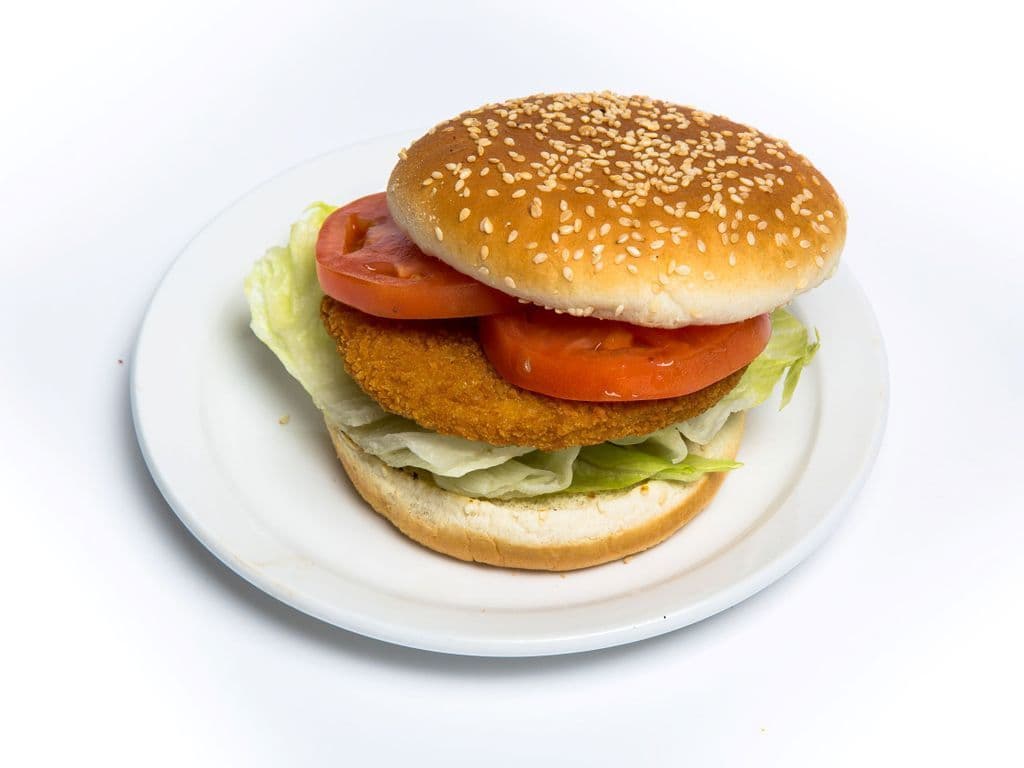 Burger poulet pané