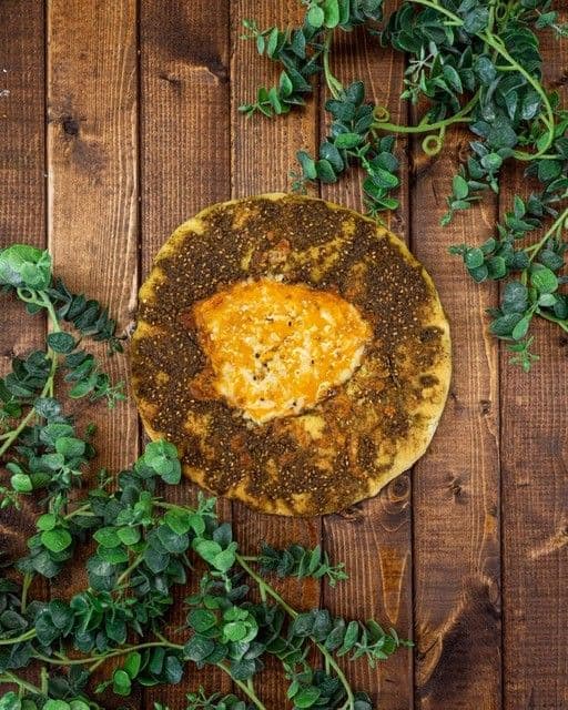 Za’ater and Cheese Manousheh