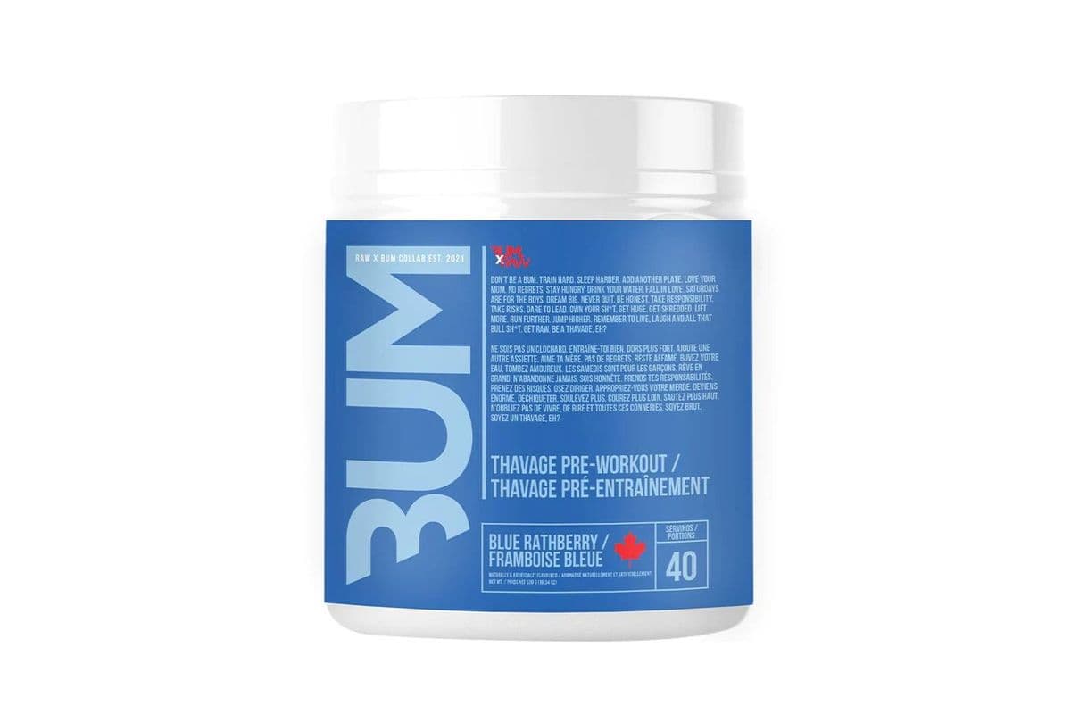 Raw CBUM Thavage Pre Workout Blue Raspberry Powder Mix (520 g)