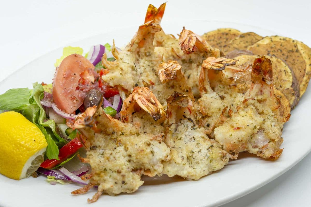 Golden Broiled Shrimp Platter.