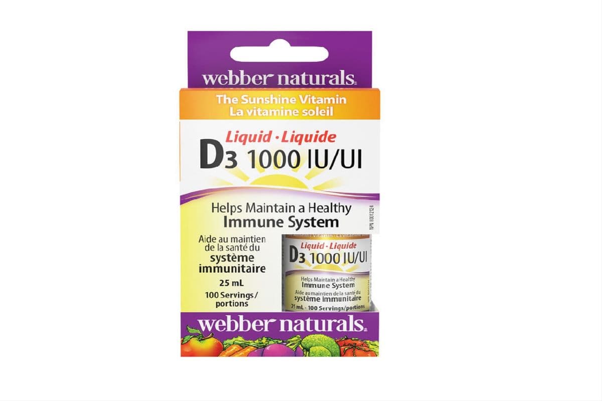 Webber Vitamin D (D3) 1000IU per drop (180 drops)