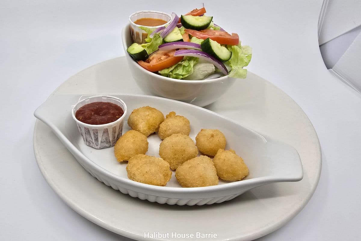 Breaded Scallops (8 pcs) and Garden Salad