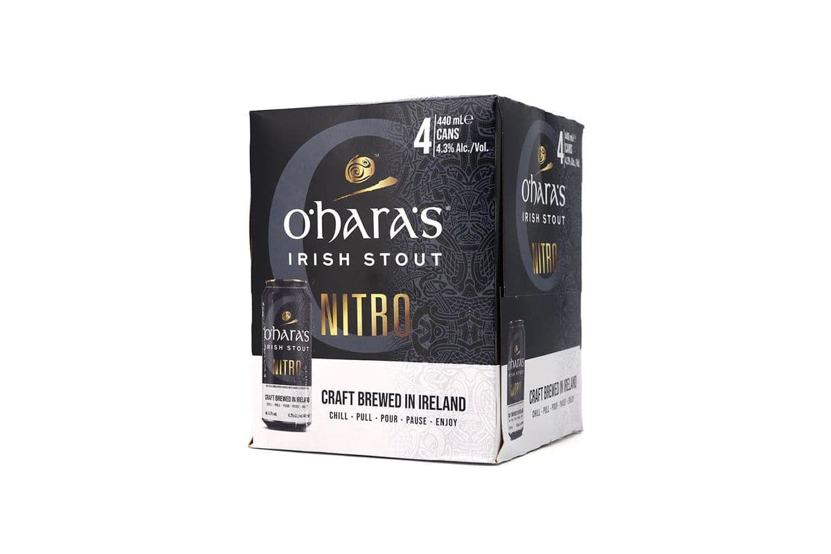 O'hara's Irish Stout Nitro (4 x 440mL Cans)