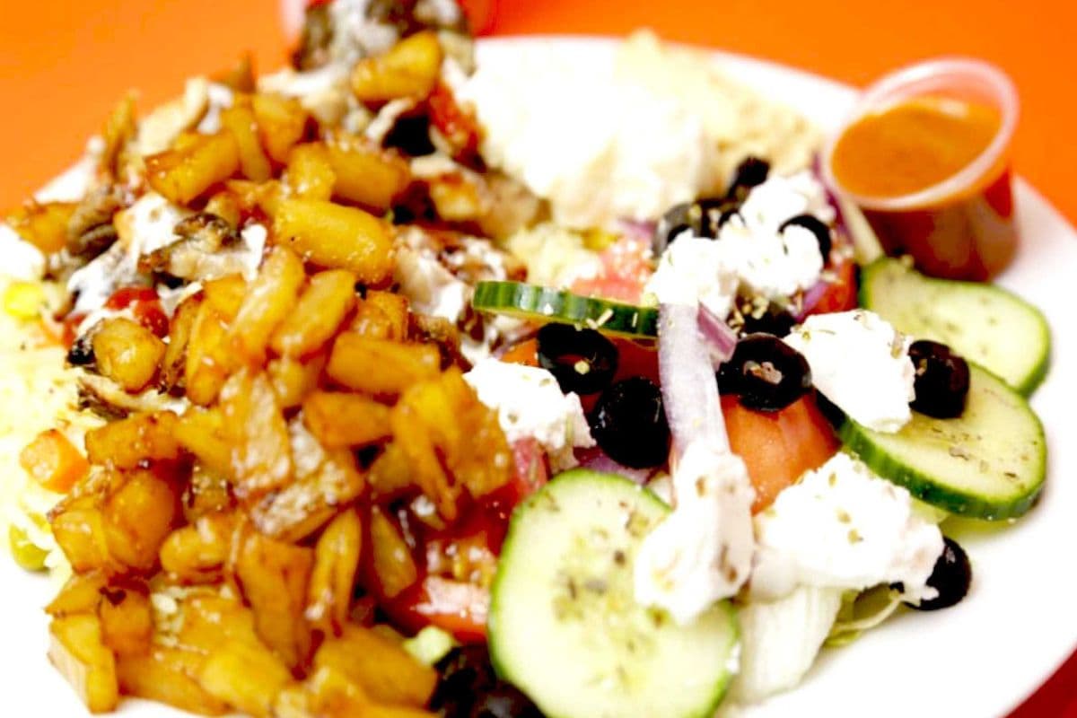 Pineapple Chicken Shawarma Plate