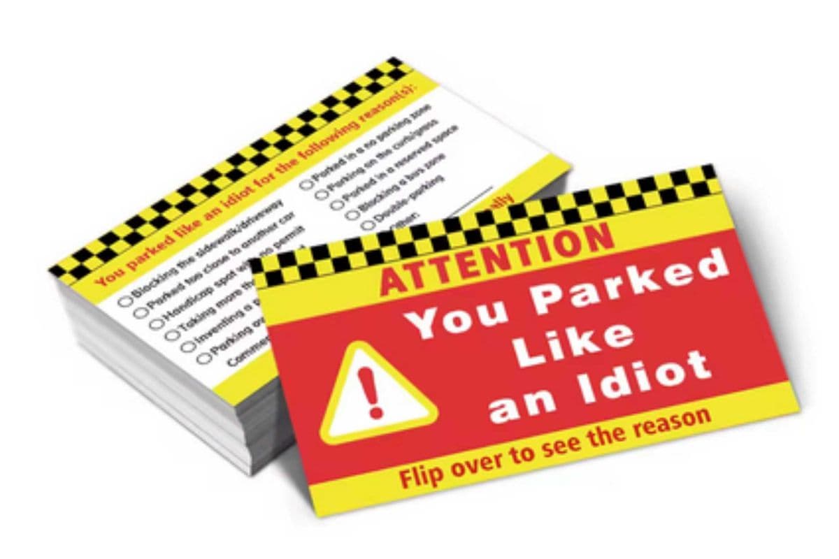 Parking Violation Cards Attn - 5 Cards
