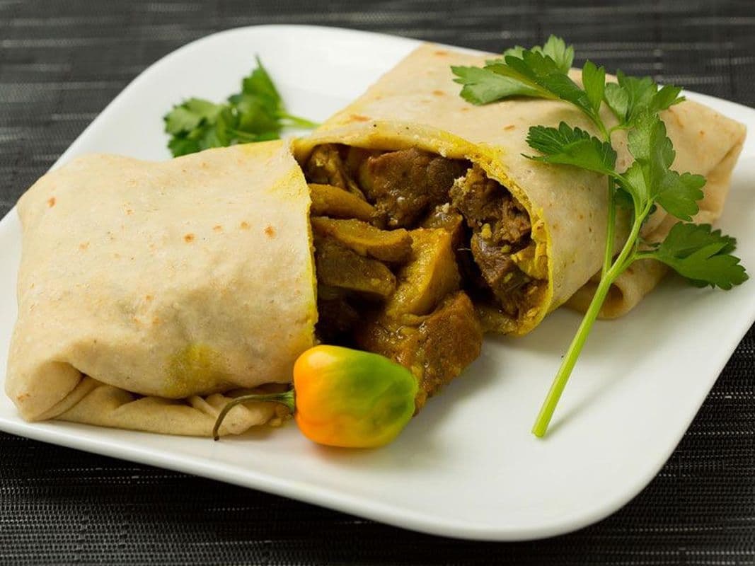 Curry Goat Roti