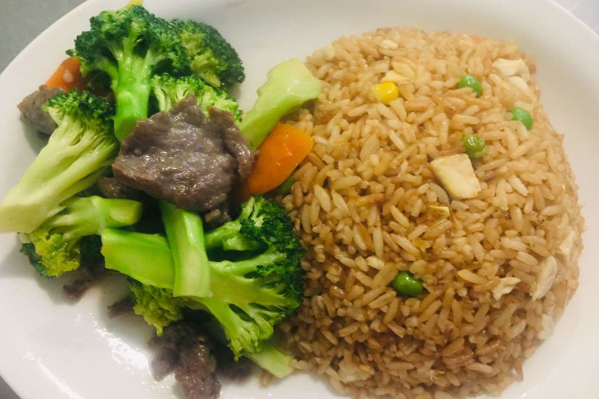 Combo No 5. Chicken Fried Rice, Beef Broccoli
