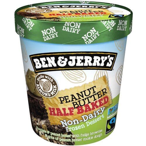 Ben & Jerry Non Laitier Peanut Butter 1/2 Baked 473ml/ Ben & Jerry Non Dairy Peanut Butter 1/2 Baked 473ml