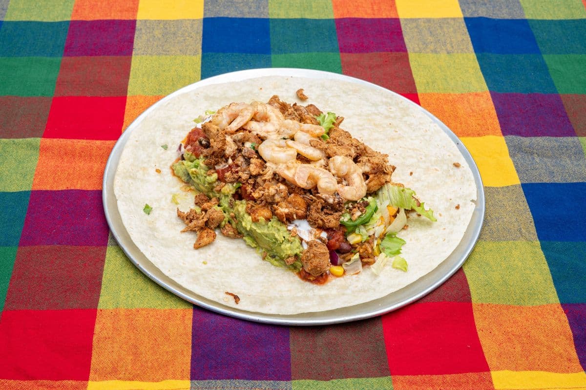 Shrimp and Chicken Burrito