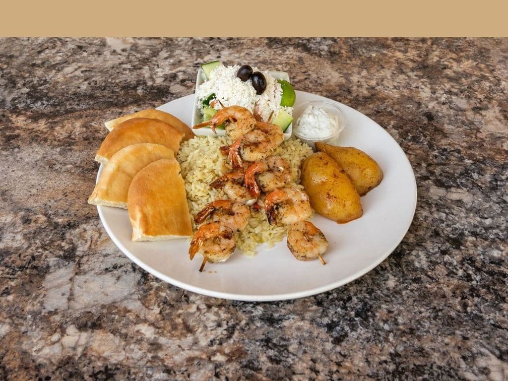 Prawn Souvlaki (2 Skewers)