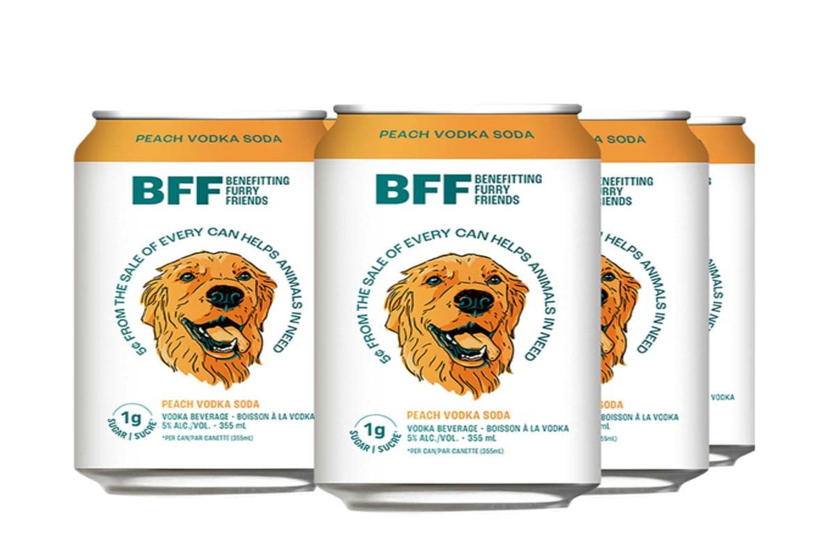 BFF PEACH VODKA SODA 6*355ML (1 x 355ML)