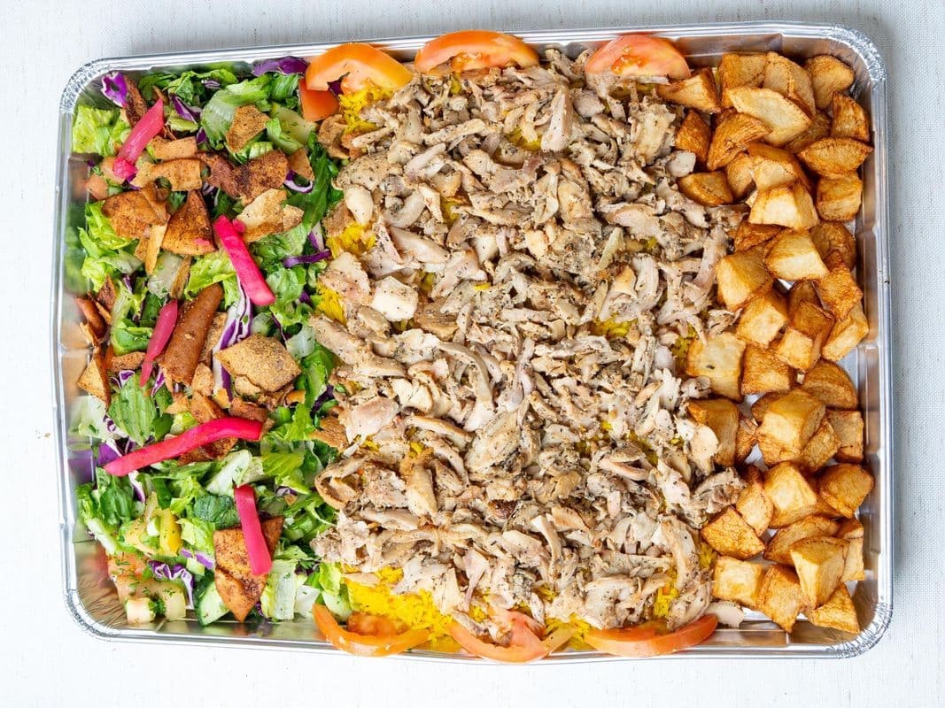 Family plate of 3 (Chicken & Beef shawarma)