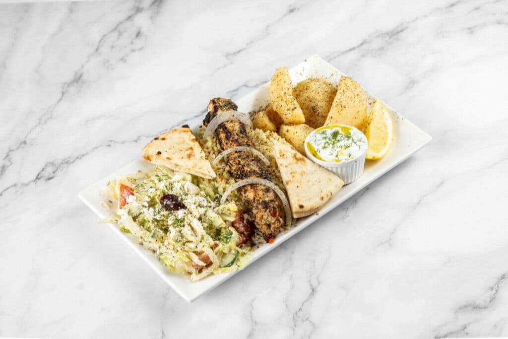 CHICKEN SOUVLAKI STICK PLATE