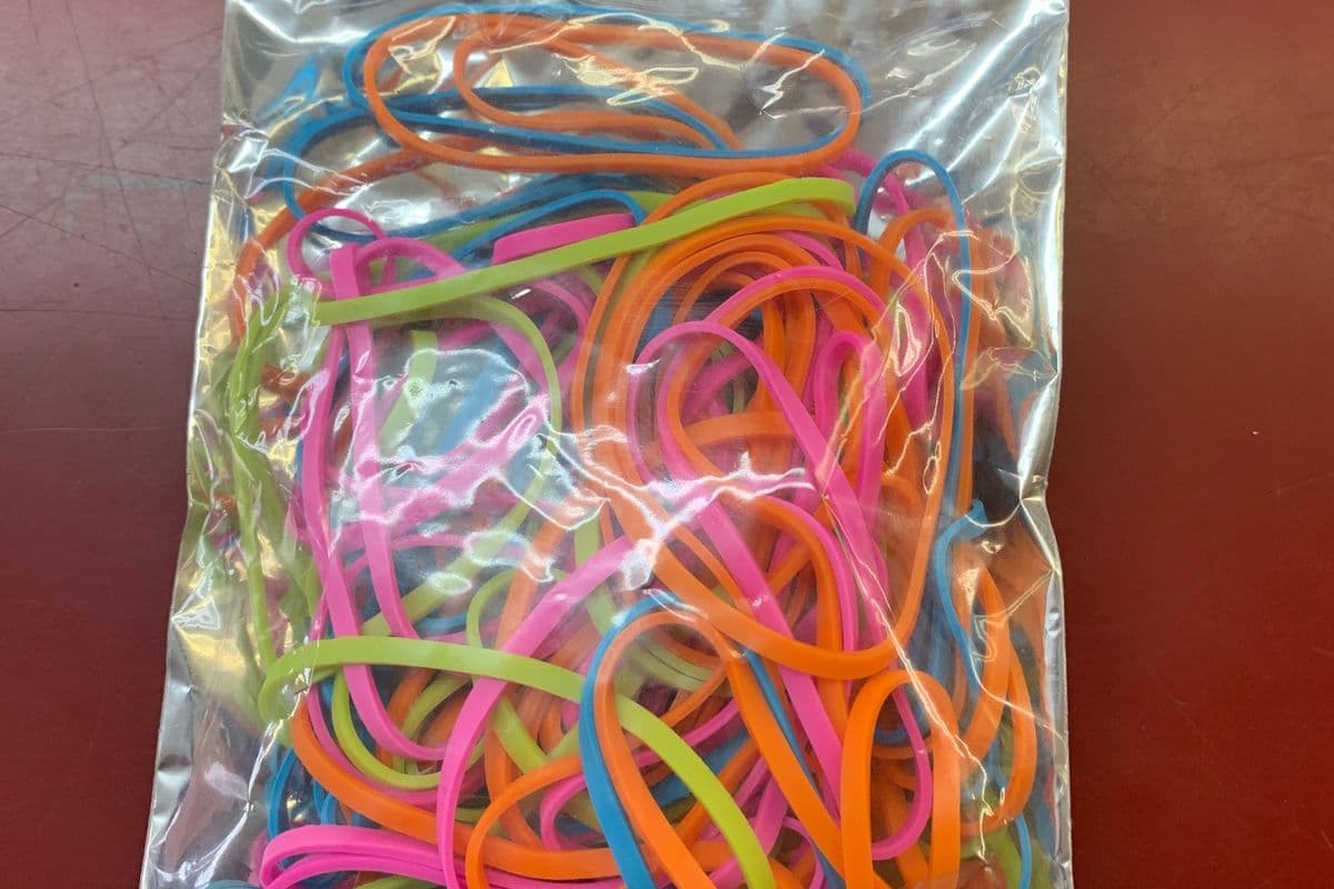 Colourful rubber bands